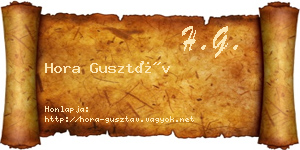Hora Gusztáv névjegykártya