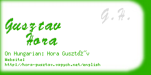 gusztav hora business card